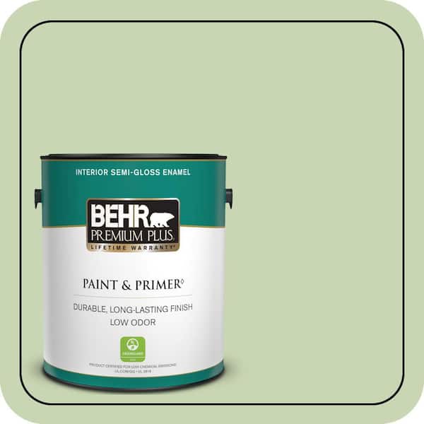 BEHR PREMIUM PLUS 1 gal. #M370-3 Spice Garden Semi-Gloss Enamel Low Odor Interior Paint & Primer