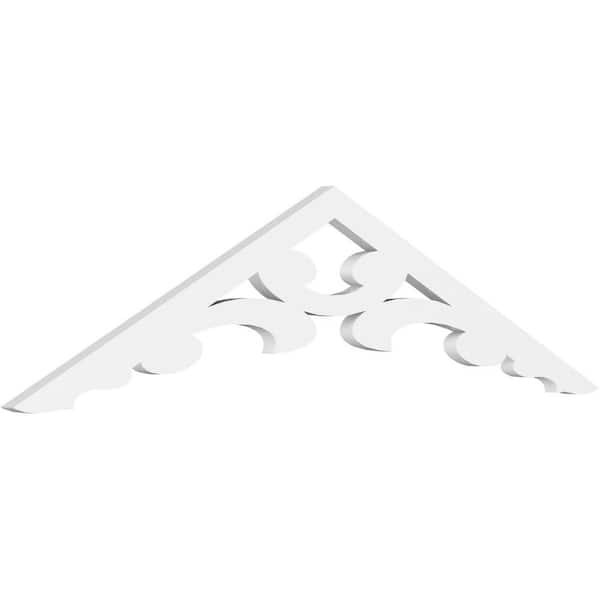 Ekena Millwork 1 in. x 48 in. x 12 in. (6/12) Pitch Vienna Gable Pediment Architectural Grade PVC Moulding