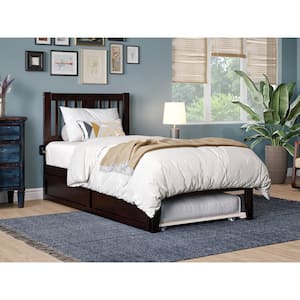 Tahoe Espresso Twin Solid Wood Platform Bed with Twin Trundle