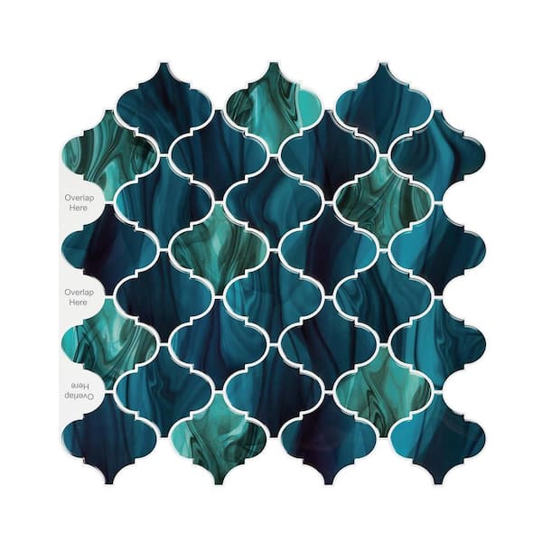 12" x 12" Backsplash Tile for Kitchen Self Adhesive Vinly Peel and Stick Wall Tile Stick on Tiles Backsplash (10-Tiles)