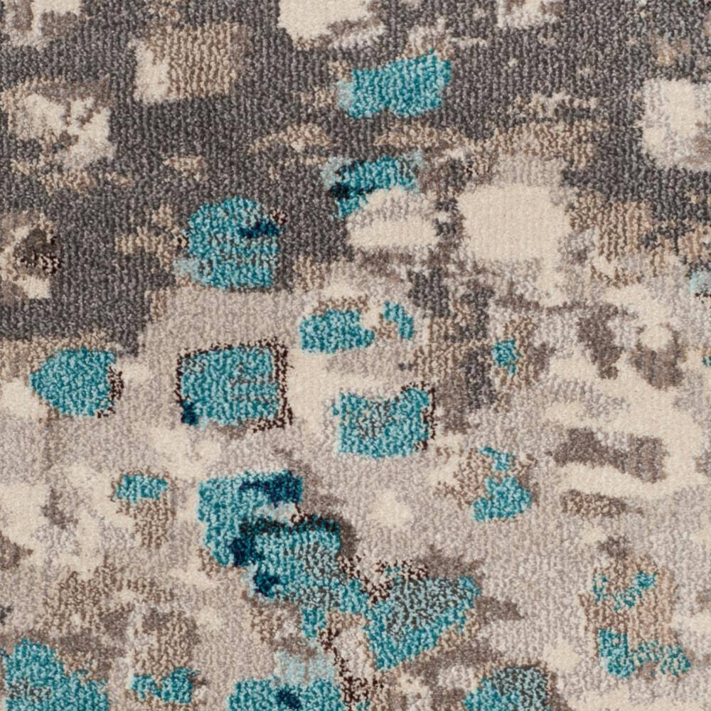 Monaco Square Grey Synthetic 3' x 3' Easy-Care Area Rug