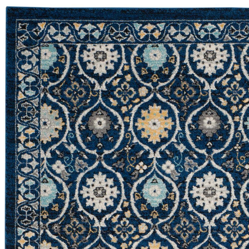 Royal Ivory Floral Motif Synthetic 9' x 12' Area Rug