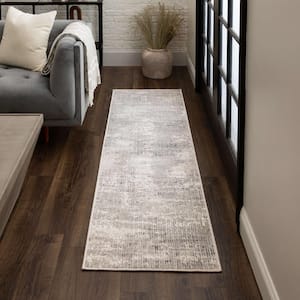 Cypress Cream 2 ft. 1 in. x 5 ft. Modern Contemporary Abstract Painterly Runner Rug