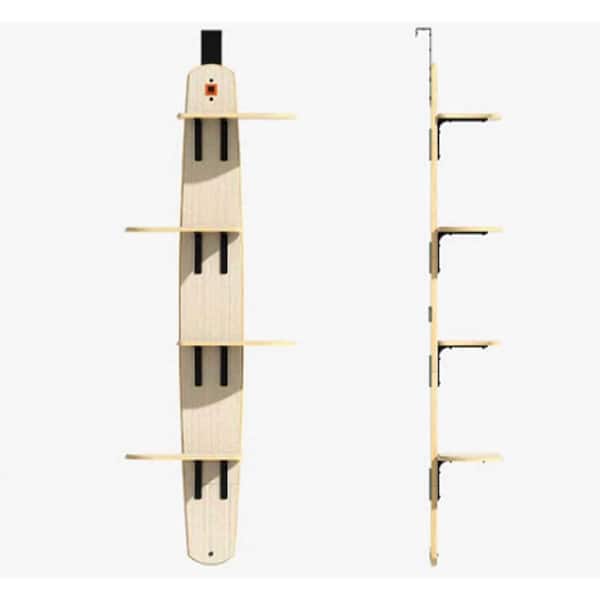 Unbranded 1-Piece Bath Accessory Set 4-Levels Door Hanging Cat Climber Door Mounted Vertical Cat Tree Tower in Natural