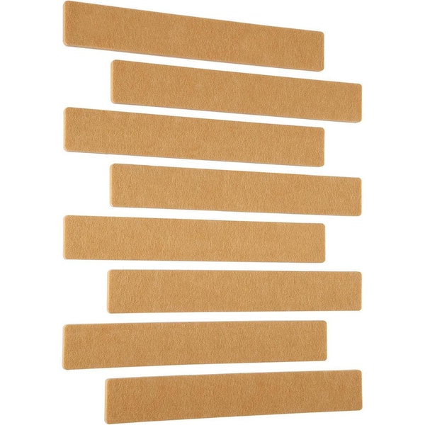 8-Pack Decorative Felt Pin Board Bar Strips Self-Adhesive Lightweight Cork Board for Walls Office with 40-Push Pins