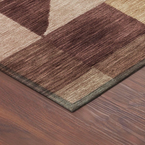 Chantille Machine Washable Indoor/Outdoor Abstract ACN2373 Burgundy 8 ft. x 10 ft. Area Rug