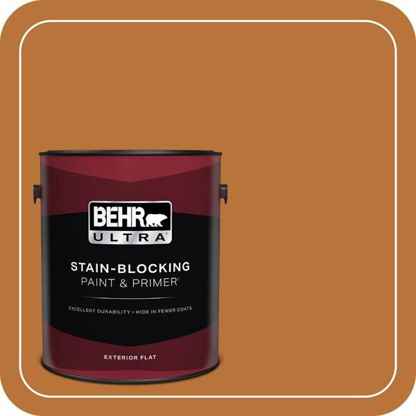 BEHR ULTRA 1 gal. #S-H-280 Acorn Spice Flat Exterior Paint & Primer