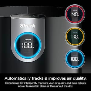 1000 sq. ft. HEPA - True Console Air Purifier in Blacks MAX with True NanoSeal, Cleansense IQ, Odor Lock