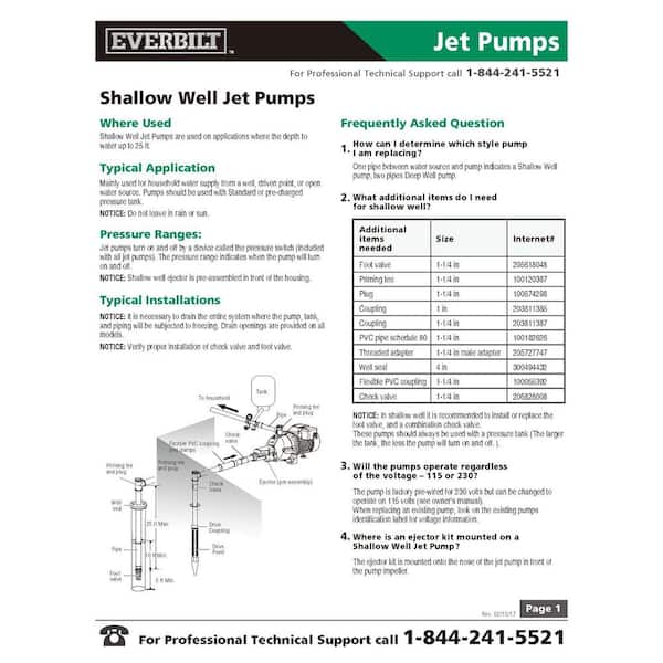 3 4 horsepower shallow well pump