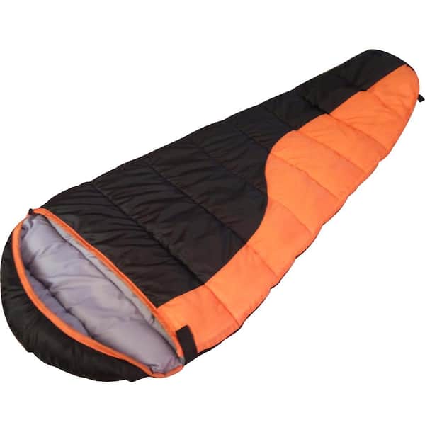 ProHT Cool Weather Envelope Mummy Sleeping Bag with Hood in Orange 