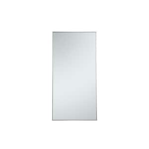 Oversized Rectangle Silver Modern Mirror (72 in. H x 36 in. W)