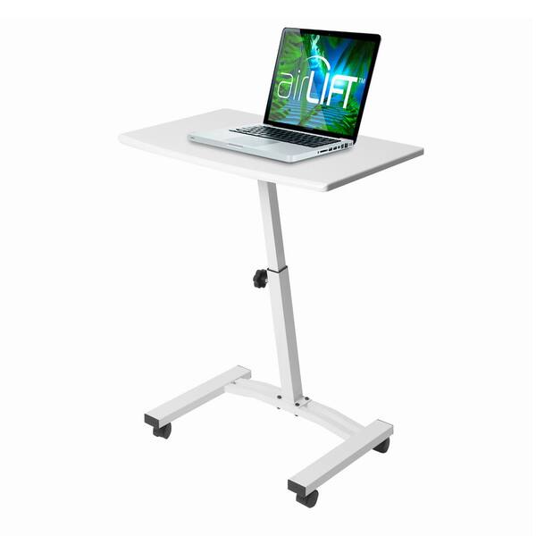 Seville Classics 24 in. Rectangular White Laptop Desks with Adjustable Height
