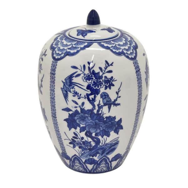 Benjara Ceramic Jar with Removable Lid