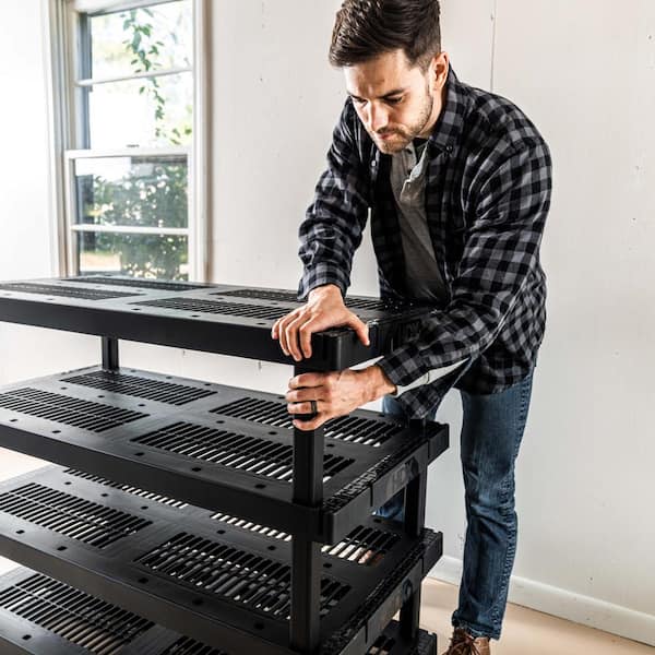 HDX 5 Tier Plastic Adjustable Garage Storage Shelving Unit