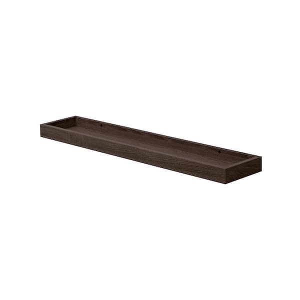Dolle LOGGIA 31.5 in. x 5.9 in. x 1.6 in. Espresso Decorative Wall Shelf with Brackets