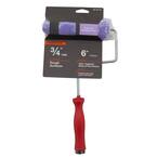 6 in. x 3/4 in. High-Capacity Polyester Knit Mini Paint Roller with Frame