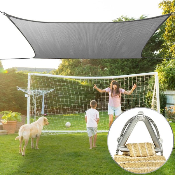 Pro Ring Square 22 ft. x 22 ft. Grey Sun Shade Sail