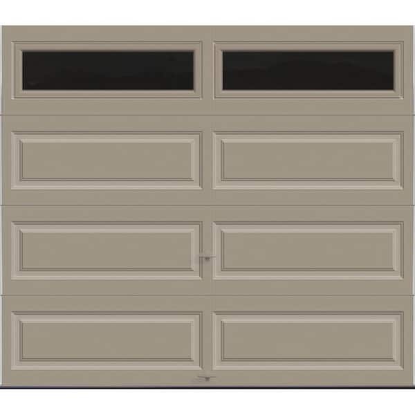Clopay Classic Steel Long Panel 9 ft x 7 ft Insulated 12.9 R-Value  Sandtone Garage Door with Windows