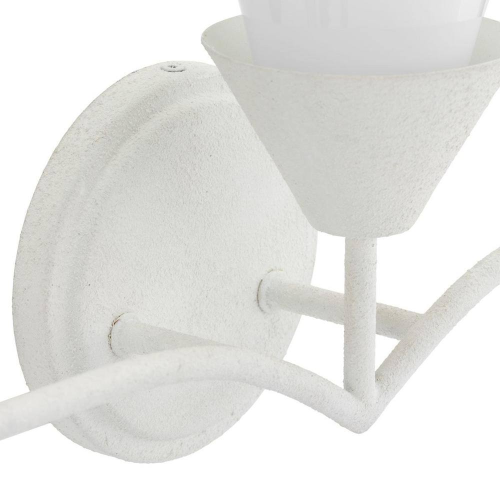 Pinellas White Plaster 3-Light Modern Vanity Fixture