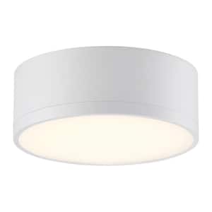 Beat 6.75 in. Transitional White Integrated LED Flush Mount