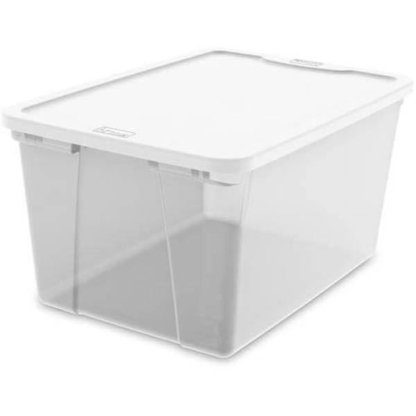 HOMZ Snaplock 56-Qt. Clear Storage Container with Gray Lid (2-Pack