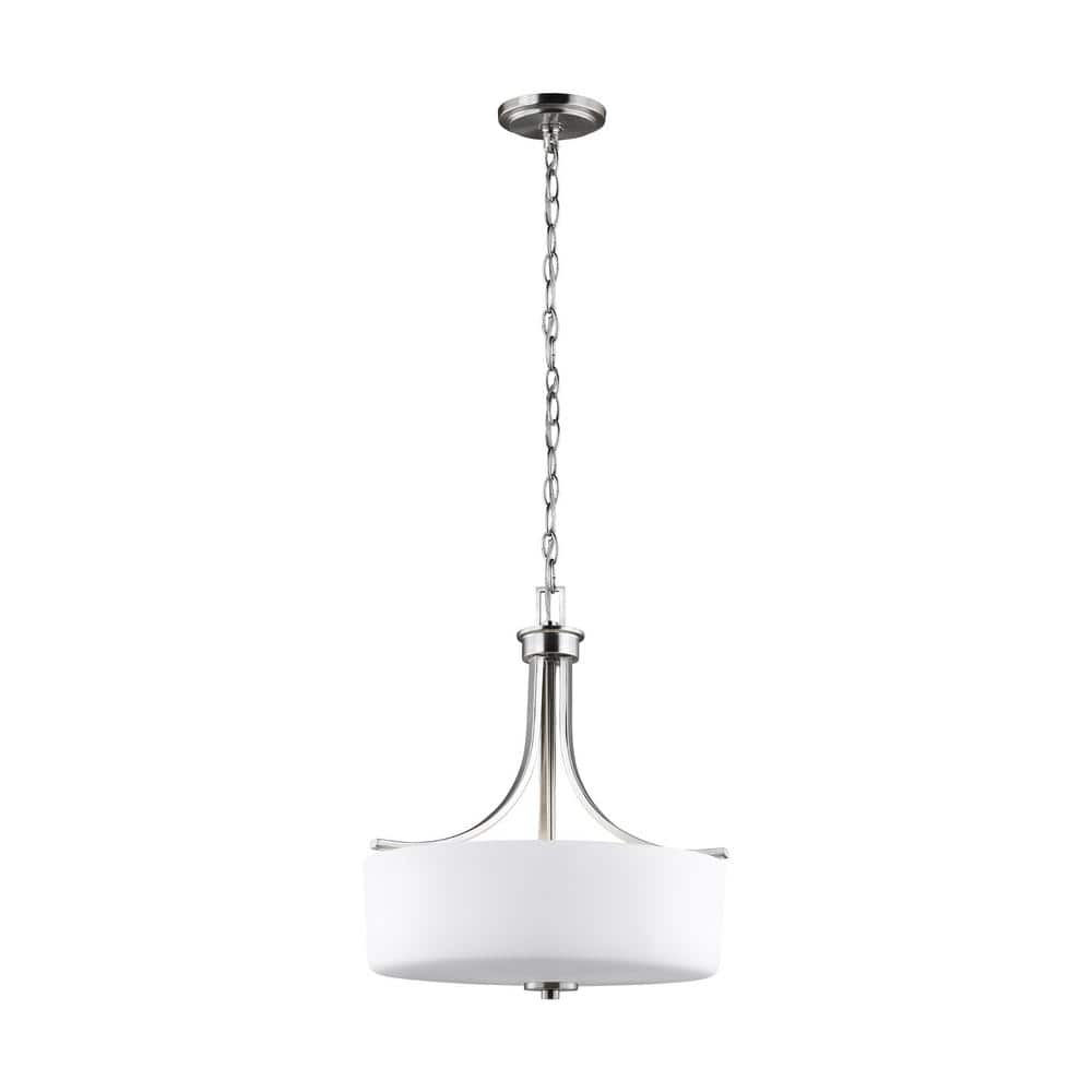 Canfield 3-Light Brushed Nickel Pendant price history on PriceWatchPro