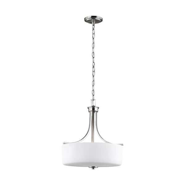 Generation Lighting Canfield 3-Light Brushed Nickel Pendant