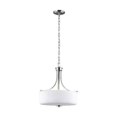 Canfield 3-Light Brushed Nickel Pendant