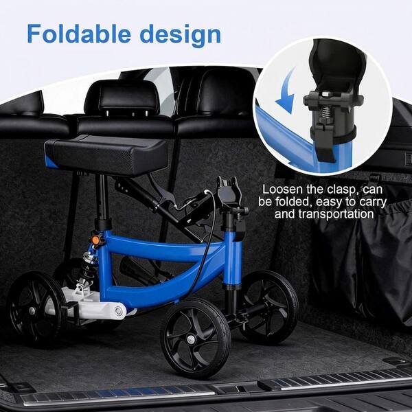 JFVKAF All Terrain Foldable Knee Scooter Walker 13 Inch Wide PU JFVKAF All Terrain Foldable Knee Scooter Walker 13 Inch Wide PU