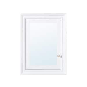 24 in. W x 32 in. H Rectangular Recessed Solid Wood Medicine Cabinet with Mirror,Soft Close,White,3 Adjustable Shelves