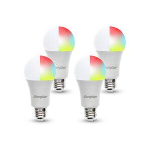 60-Watt Equivalent A19 Dimmable White and Multi-Color LED Smart Wi-Fi LED Light Bulb (4-Pack)