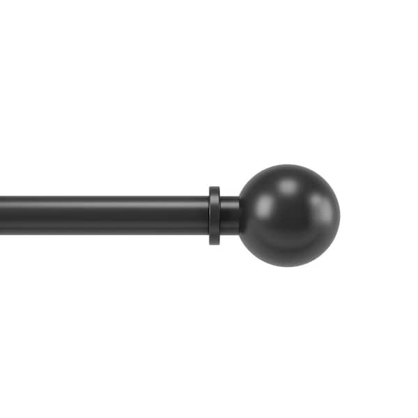 Umbra Bolas 72 in. - 144 in. x 1 in. Single Rod in Matte Black