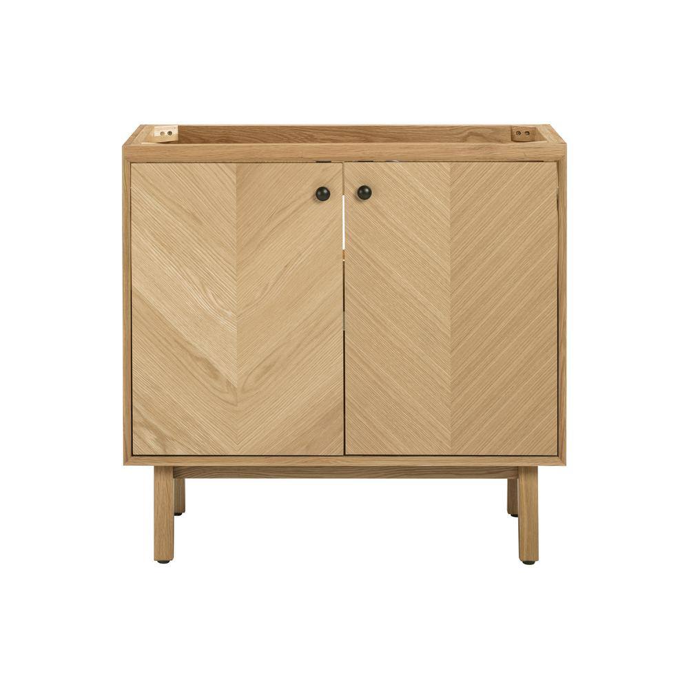 Adele 36'' Natural Oak Single Bathroom Vanity Base
