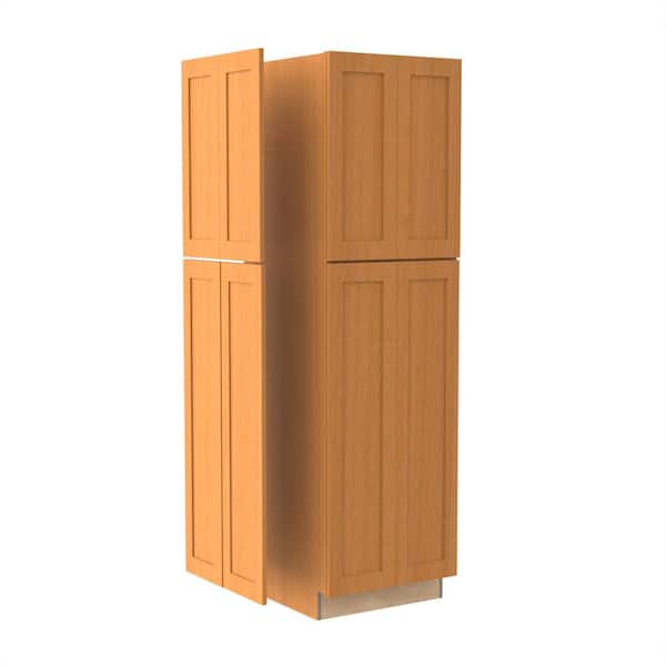 Home Decorators Collection Hargrove 23.8 in. W x 0.75 in. D x 90 in. H in Cinnamon Stained Pantry Kitchen Cabinet End Panel