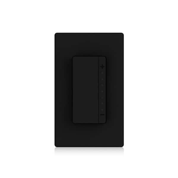 Smart Dimmer Light Switch Single Pole 2.4GHz Wi-Fi Dimmer Switch Compatible w/Alexa and Google Assistant, Black, 1-Piece