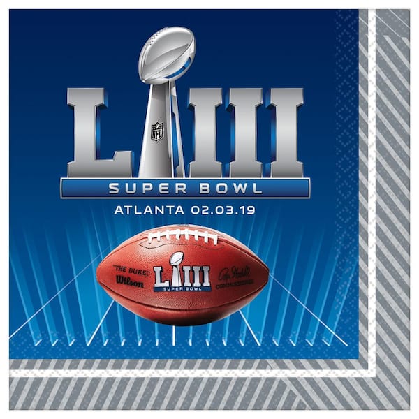 Amscan 5 In. Super Bowl Liii Beverage Napkins (2-pack) 702777 - The 