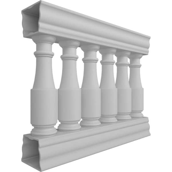 Ekena Millwork Fiberthane Hamilton Balustrade 36 in. L x 32 in. H Fiberglass Railing Kit