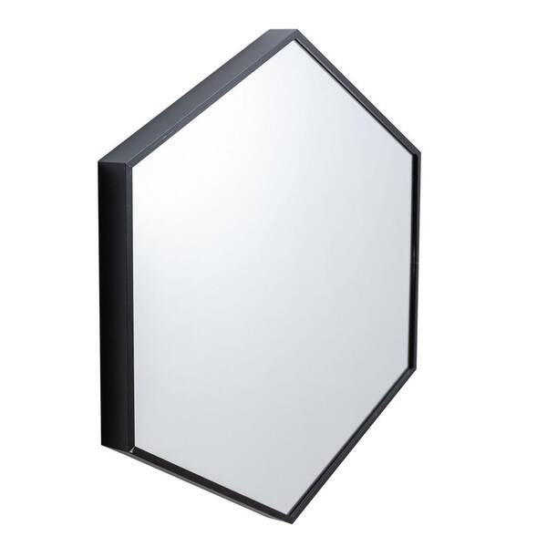 Unbranded 20 in. W x 24 in. H Hexagon Aluminium Framed Wall Mount Modern Decor Bathroom Vanity Mirror