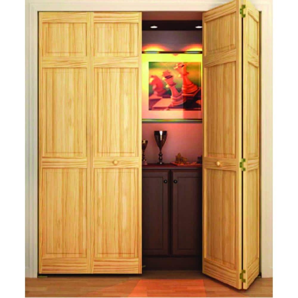 Traditional 6-Panel Solid Pine Bi-Fold Door 80x30