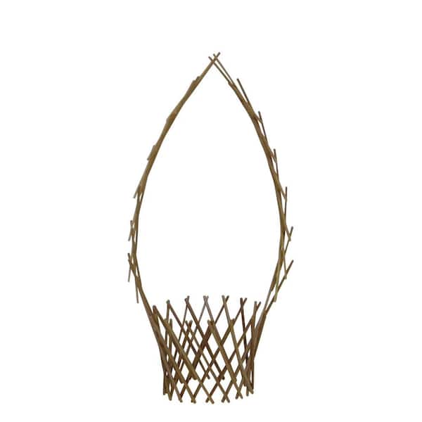 Peeled Willow 48 in. H x 12 in. W Basket Trellis