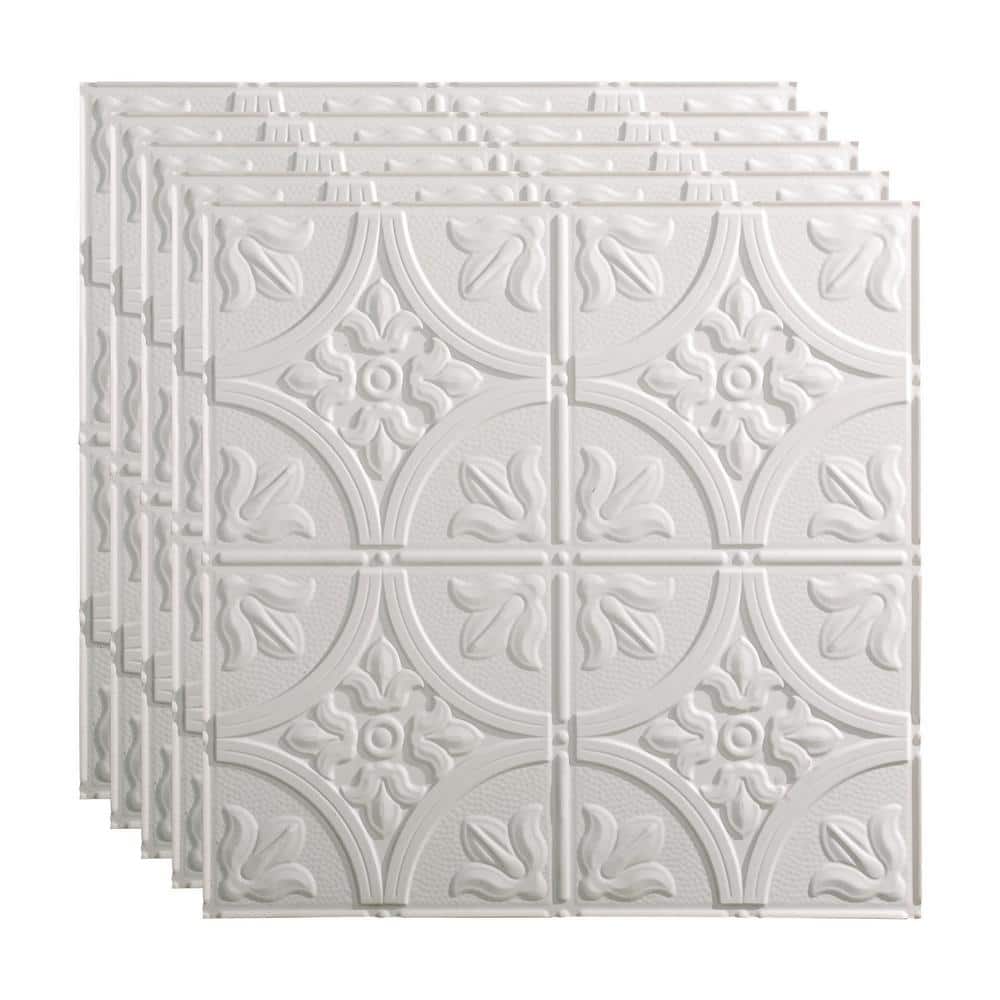 Matte White 24'' x 24'' Decorative Vinyl Ceiling Tiles