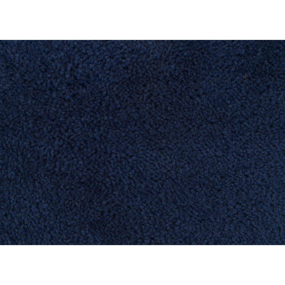 Navy Plush Nylon 2-Piece Washable Bath Rug Set