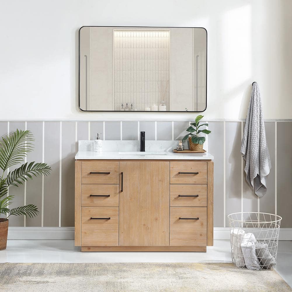 ROSWELL San 48 in.W x 22 in.D x 33.8 in.H Single Sink Bath Vanity in