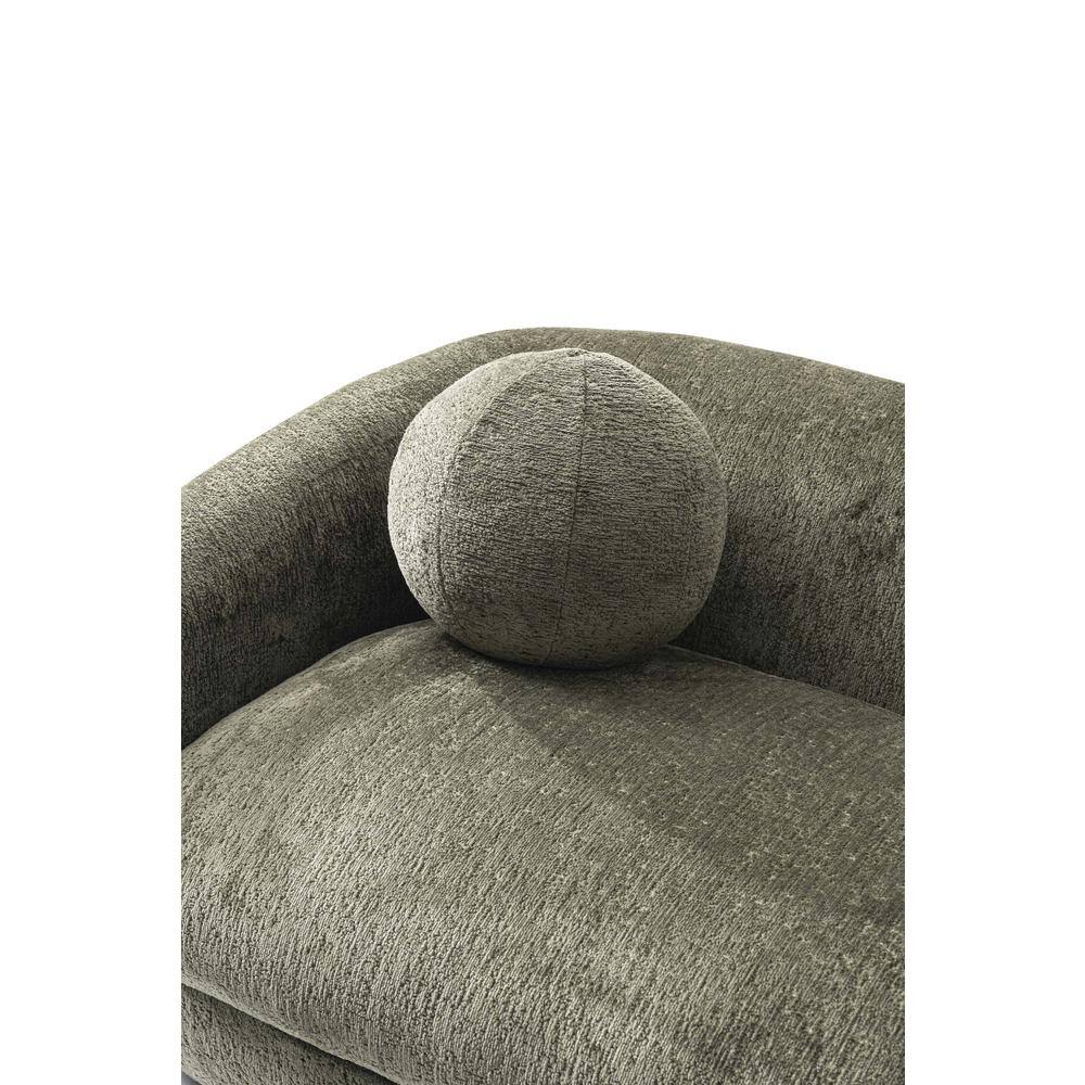 Tribeca Olive Green Chenille Upholstered Sofa with Wood Frame