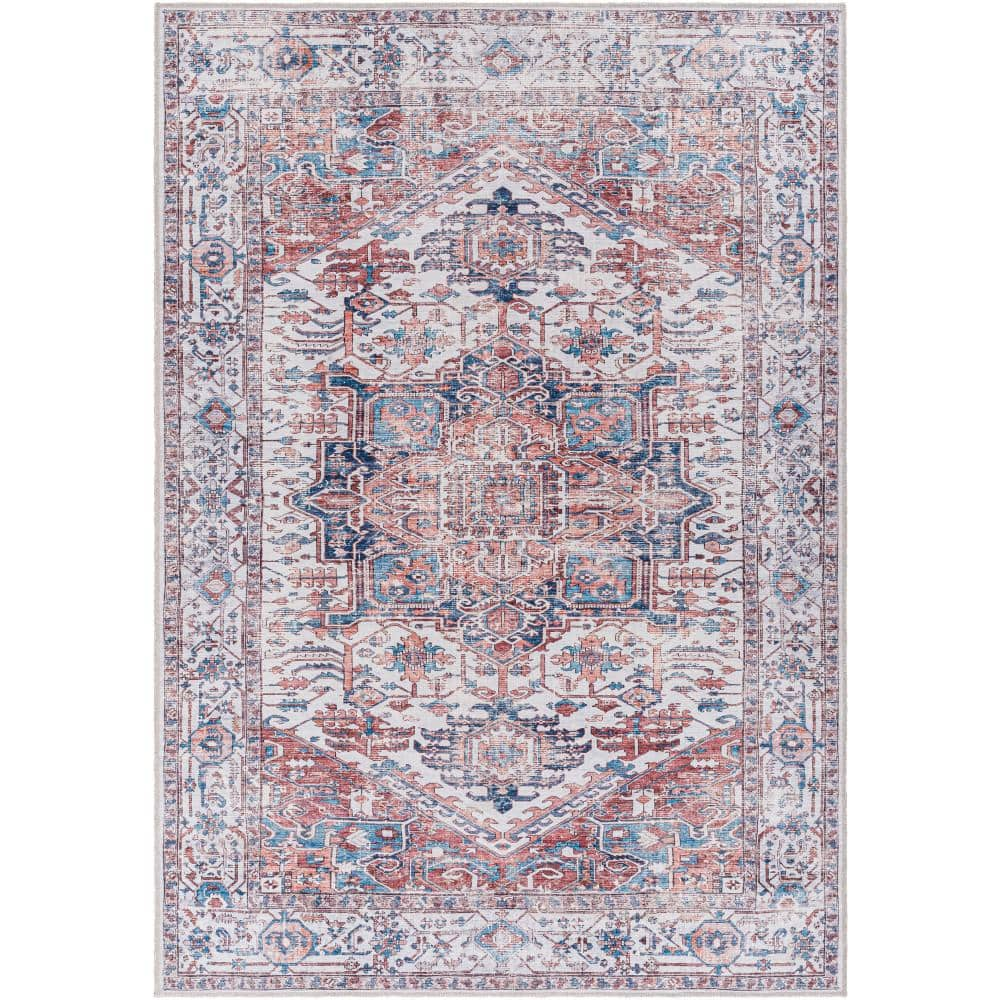 Artistic Weavers Cadencia Red/Blue Traditional 9' x 12' Machine Washable Area Rug, Size: 9'3 inch x 12