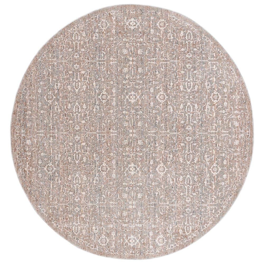 UPC 195058767965 product image for Harlow Sage/Ivory 6 ft. x 6 ft. Ornate Marle Round Area Rug | upcitemdb.com
