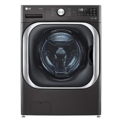 5.2 cu.ft. Mega Capacity Front Load Washer with TurboWash, Steam and Wi-Fi, AIDD in Black Steel