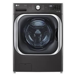 5.2 cu. ft. Large Capacity High Efficiency Stackable Smart Front Load Washer with TurboWash and Steam in Black Steel