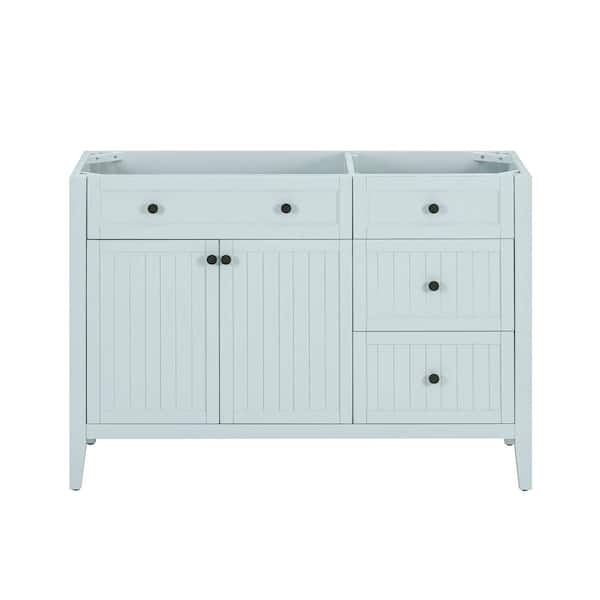 Layla 48 in. Bath Vanity Cabinet without Top in Ice Blue Assembled