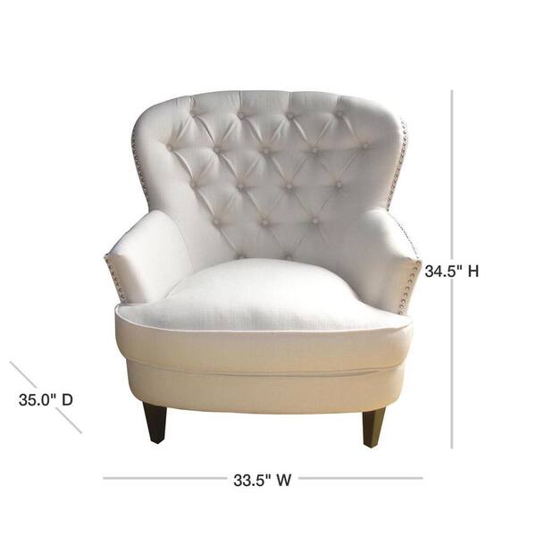 tafton dark blue fabric tufted club chair